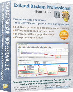 Exiland Backup 4.2: новая версия и новые возможности программы резервного копирования файлов