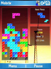 Самый ностальгический тетрис Mobrix для Windows Smartphone