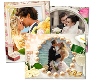 Оформите историю любви с помощью свадебных рамок AKVIS! 