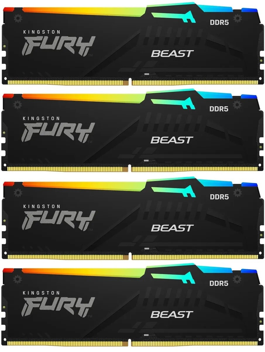 Оперативная память Kingston FURY Beast Black KF552C40BBAK4-128 39529₽