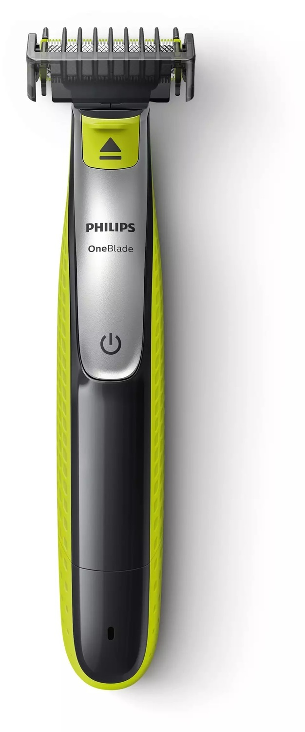 Триммер Philips OneBlade QP2530/20 черный/салатовый (насадок в компл:4шт) Philips - фото 1