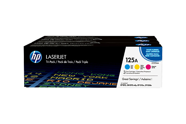 Тонер Картридж HP CF373AM голубой/пурпурный/желтый набор карт. для HP CP1215/1515 (1400стр.) HP Inc. - фото 1