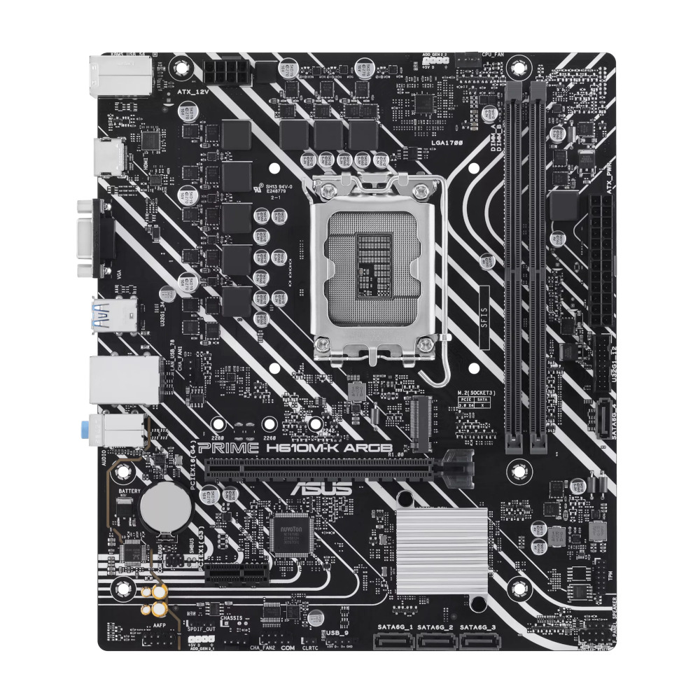 Материнская плата ASUS Intel H610 PRIME H610M-K ARGB ASUS