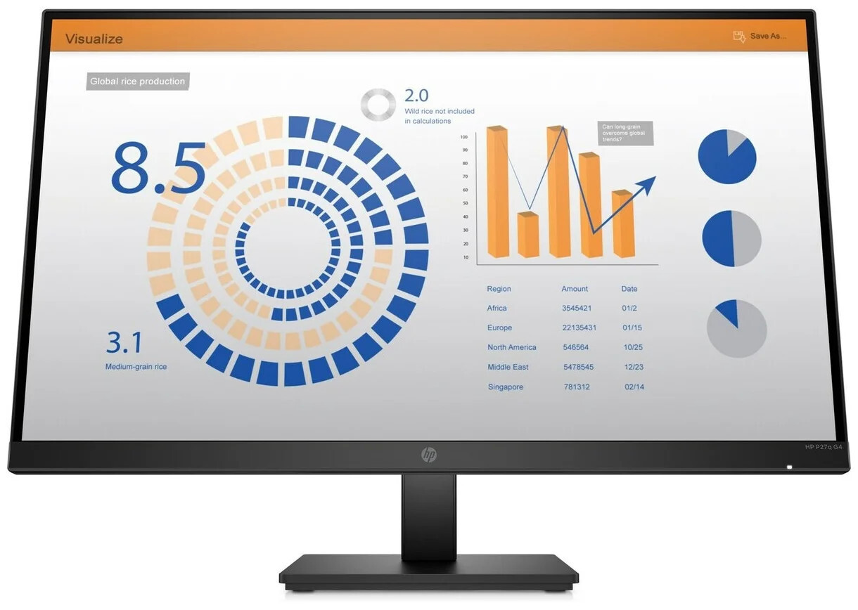 

Монитор HP P27q 27.0-inch черный