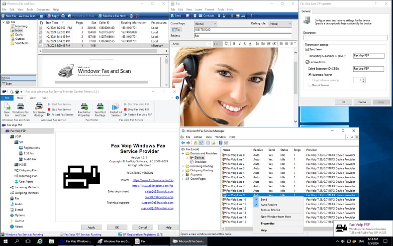 Fax Voip Windows Fax Service Provider 3.1.1 FaxVoip Software - фото 1