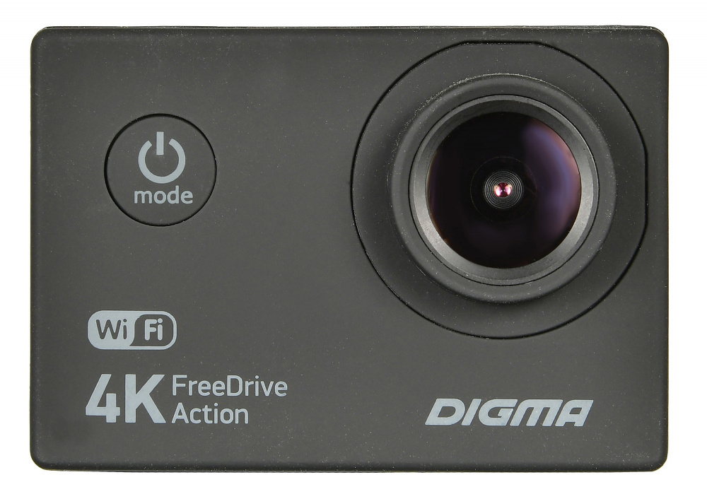 Видеорегистратор Digma FreeDrive Action 4K WiFi черный 8Mpix 2160x3840 2160p 150гр. Allwinner V3 DIGMA - фото 1