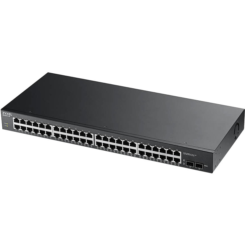 

Zyxel GS1900-48 Smart L2 switch rack 19", 48xGE, 2xSFP, factory reset button