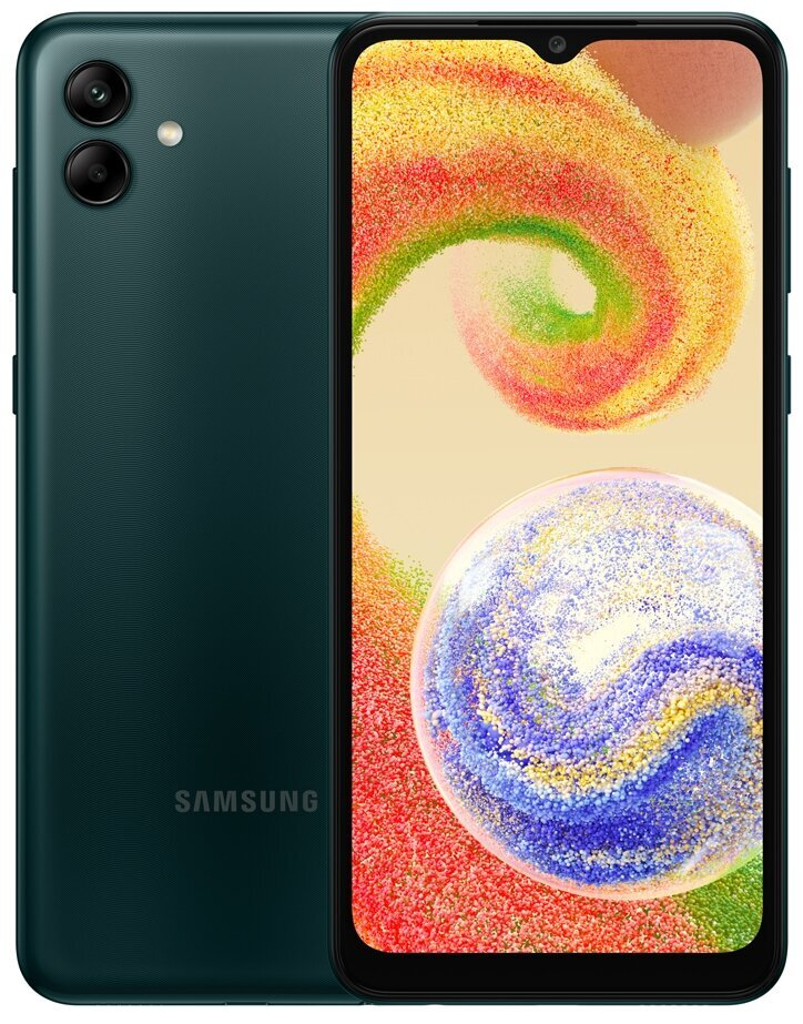 Смартфон Samsung SM-A045F Galaxy A04 32Gb 3Gb зеленый моноблок 3G 4G 2Sim 6.5