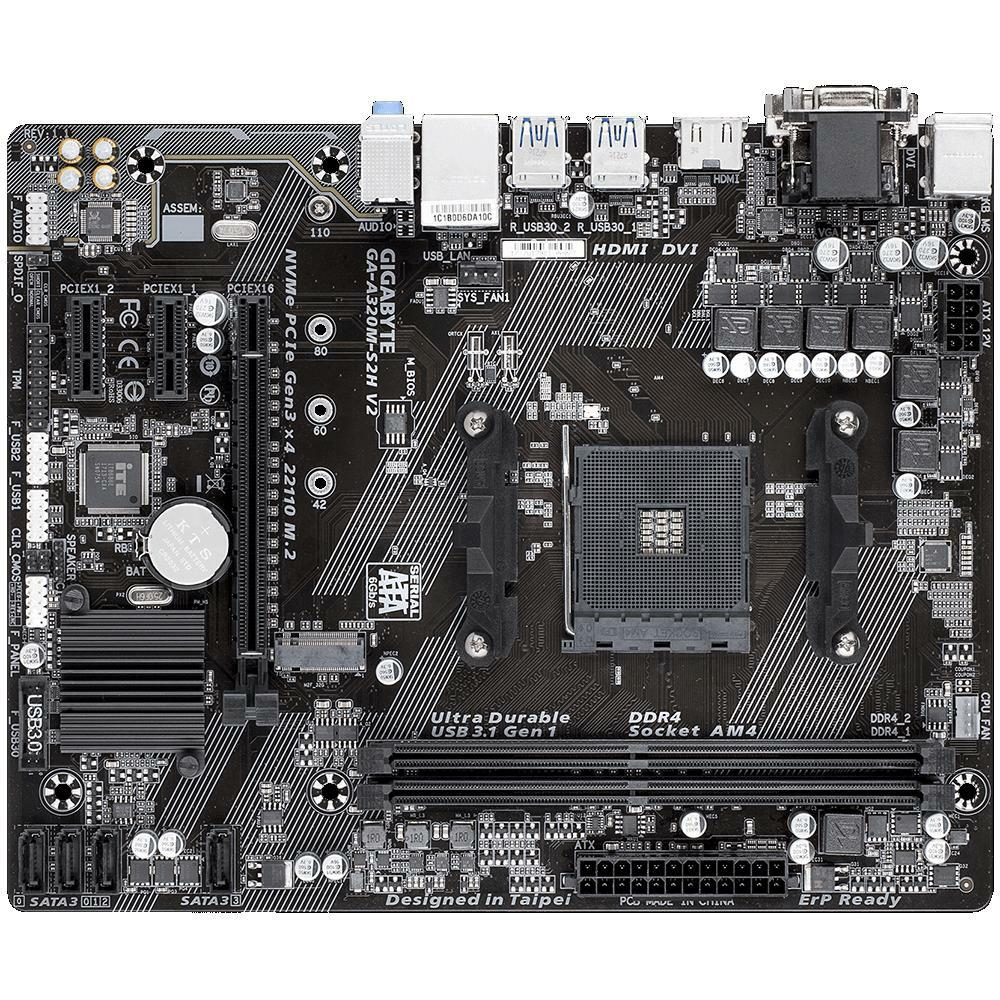 

Материнская плата Gigabyte AM4 AMD B350 GA-A320M-S2H V2