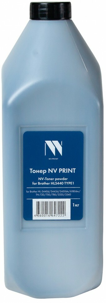 

Тонер черный NVPrint для Brother, NV-HL5440-TYPE1-1KG