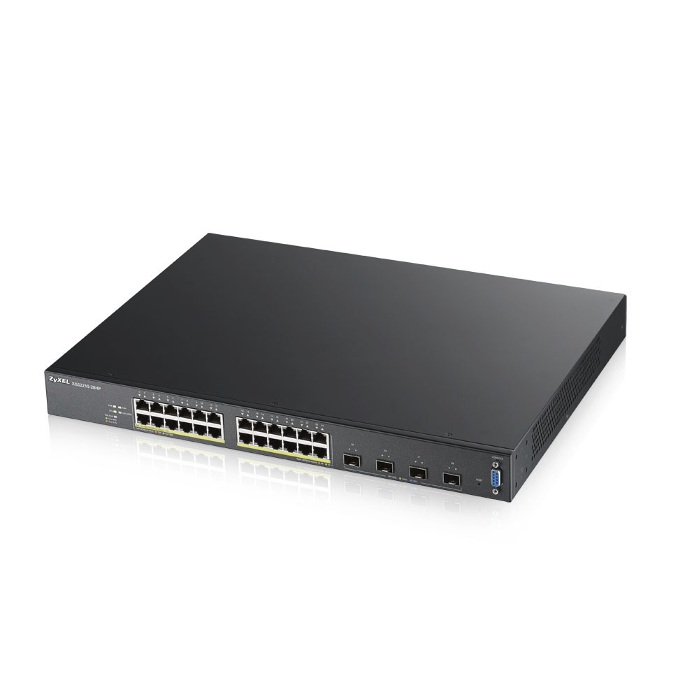 

Zyxel XGS2210-28HP 24 port Gigabit L2 managed PoE+ switch, 375 Watt, 4x 10G