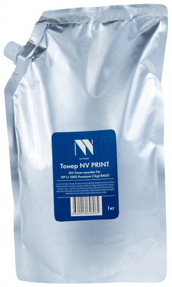 

Тонер черный NVPrint для HP, NV-1005-PR-1KG-BAG