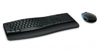 Клавиатура + мышь Microsoft L3V-00017 клав:черный мышь:черный/синий USB беспроводная