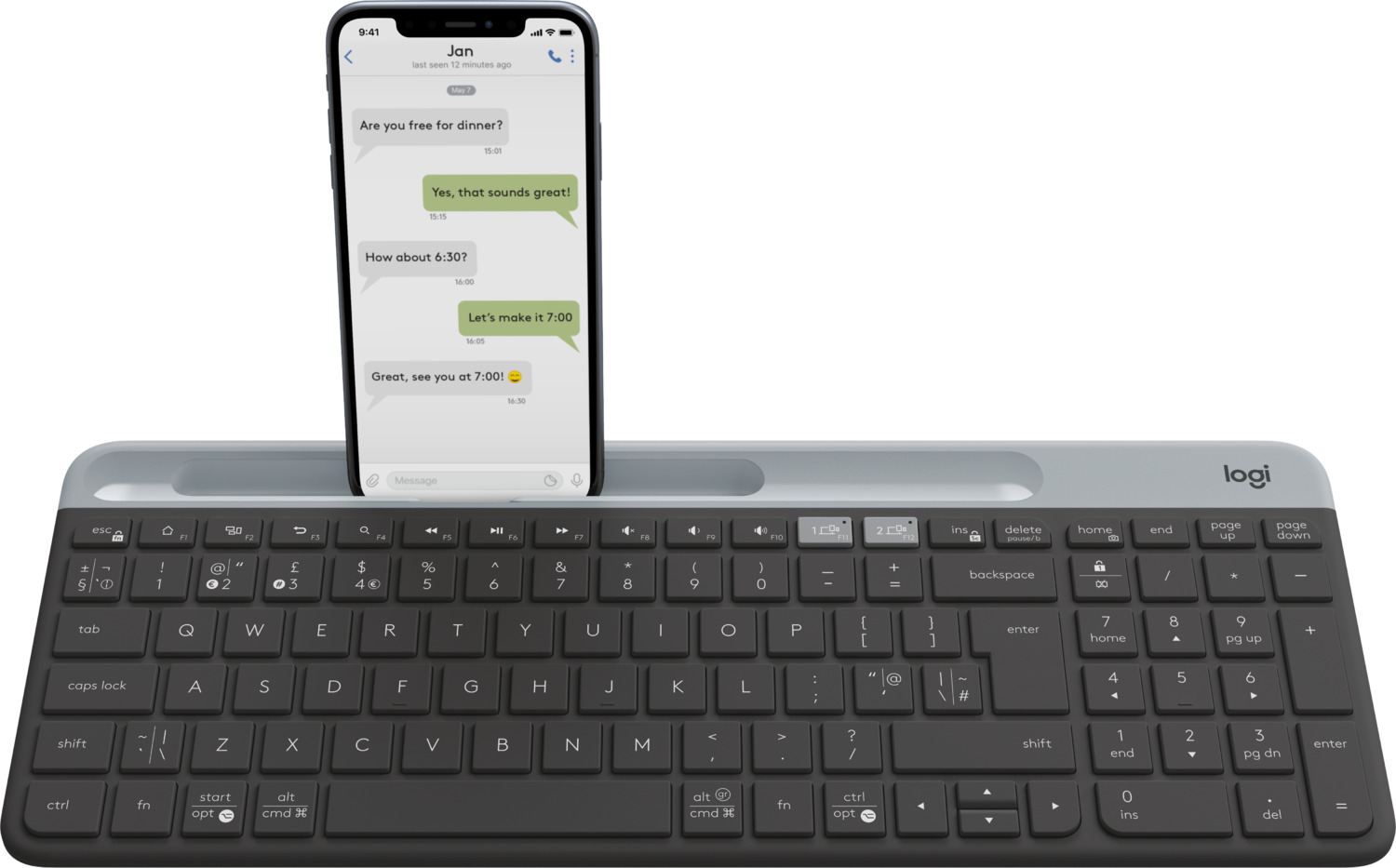 

Logitech Keyboard Slim K580 Bluetooth Multi-Device GRAPHITE