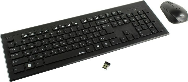 

Клавиатура+мышь HAMA Cortino R1050426, цвет черный