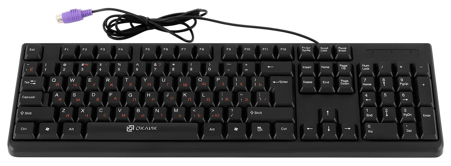 

Клавиатура Oklick KB 100M 654571, цвет черный