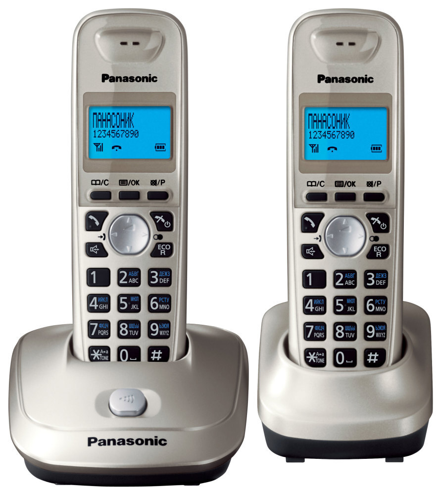 Dect Телефон Panasonic KX-TG2512RUN (платиновый, 2 трубки) Panasonic - фото 1