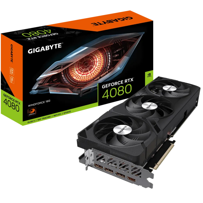 

Видеокарта Gigabyte GeForce RTX 4080 16 Б Retail