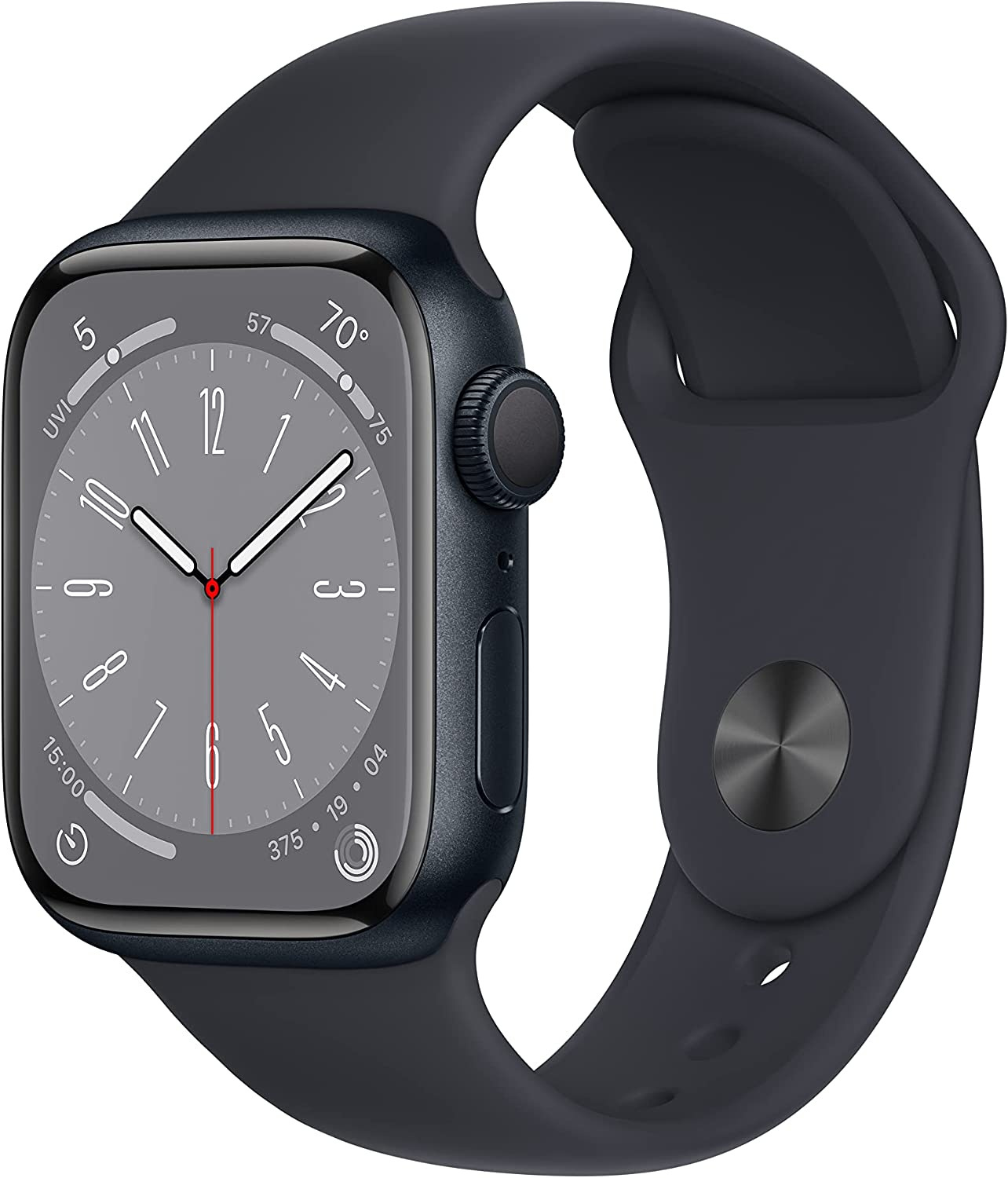 Смарт-часы Apple Watch Series 8 А2770 41мм OLED корп.темная ночь рем.темная ночь разм.брасл.:S/M (MNU73LL/A) Apple