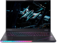 Ноутбук /  ACER Predator Helios 18 AI PH18-73-99GX 18&quot;(2560x1600 miniLED (матовый, 240Hz, 3ms) ) / Intel Core Ultra 9 275HX(2.7Ghz) / 65536Mb / 2TbPCISSDGb / noDVD / Ext:NVIDIA GeForce RTX 5080(16384Mb) / Cam / BT / WiFi / 100WHr / war 1y / 3.5kg / B