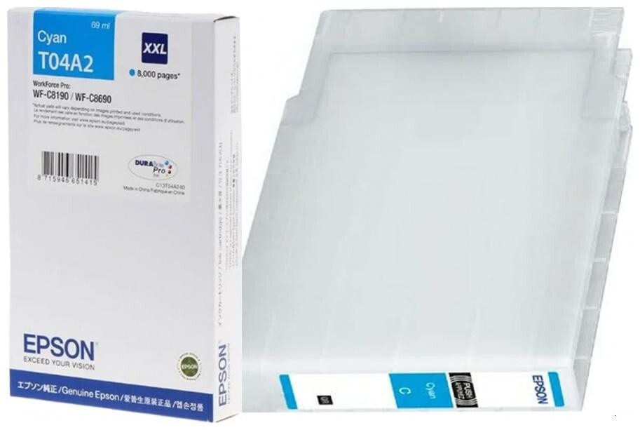 

Картридж голубой Epson WF-C8190/WF-C8690, C13T04A240