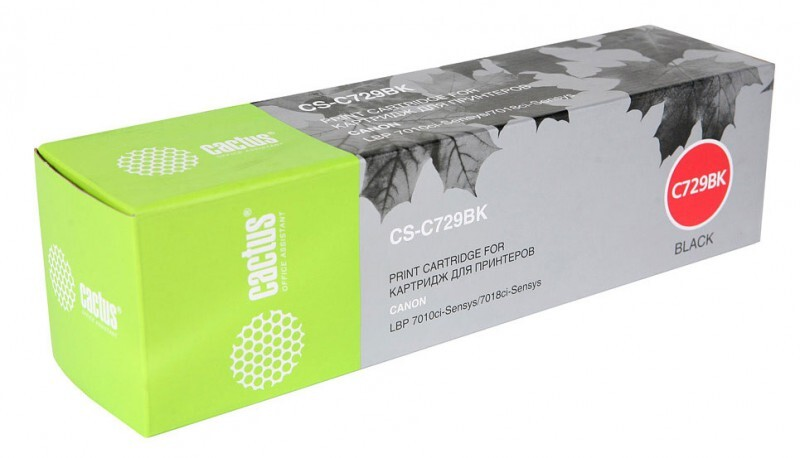 

Тонер-картридж черный Cactus CS-C729BK