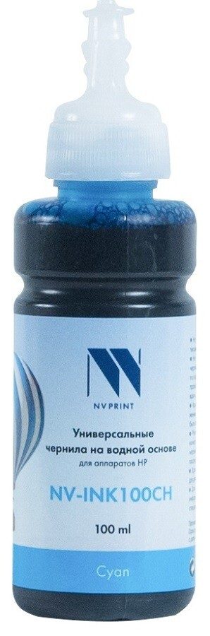

Чернильница голубой NVPrint для аппаратов НР, NV-INK100CH