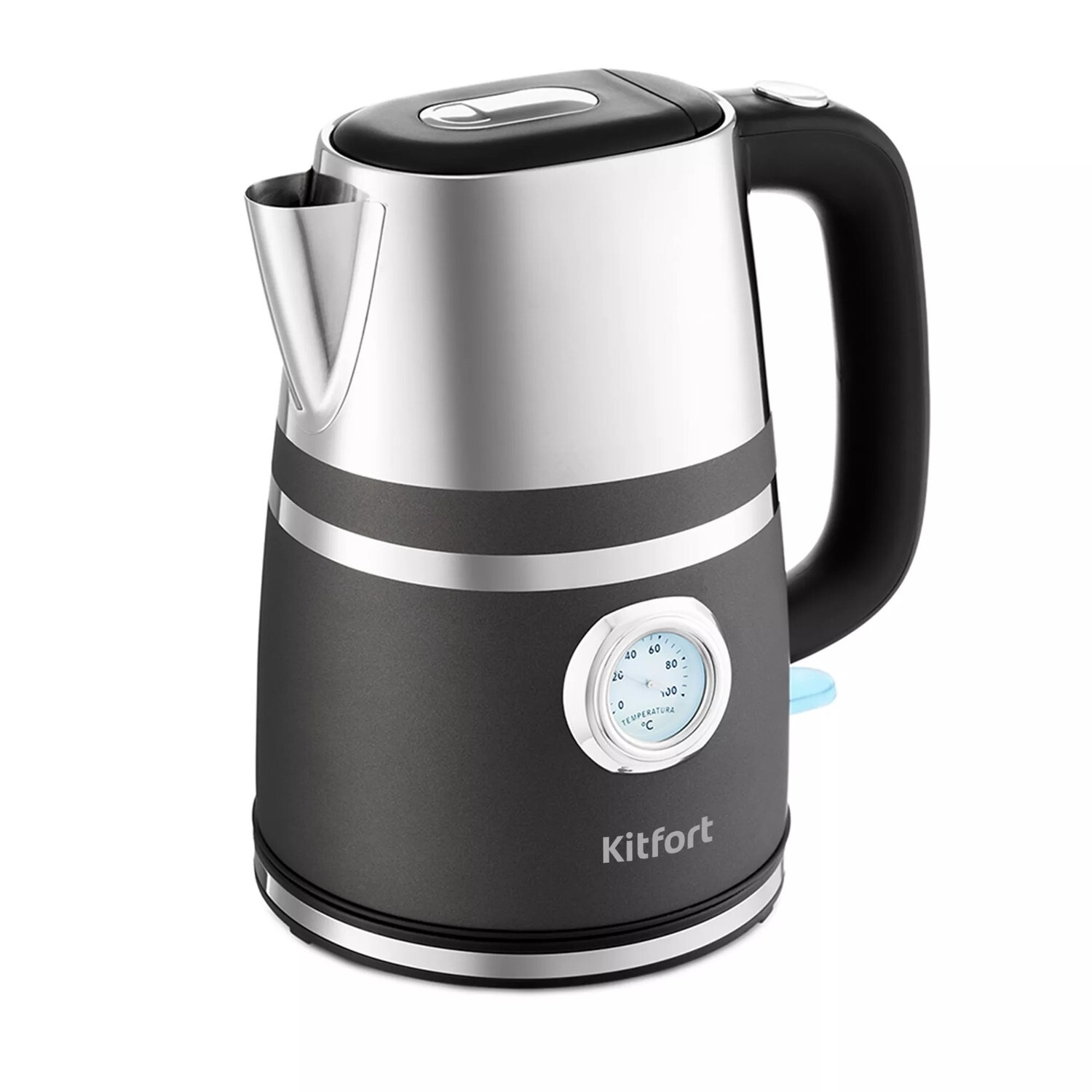 Чайник электрический Kitfort КТ-670-1 1.7л. 2200Вт графит (корпус: металл) KITFORT - фото 1