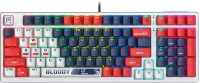 Клавиатура A4tech Bloody S98 Sports BLMS Plus S98 SPORTS NAVY BLMS RED PLUS, цвет белый
