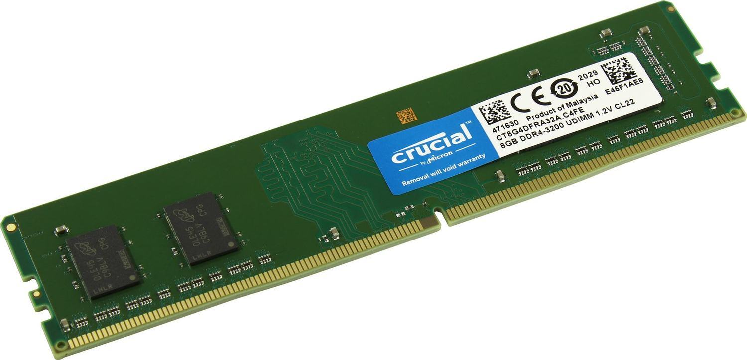   Crucial Desktop DDR4 3200 8GB, CT8G4DFRA32A, RTL