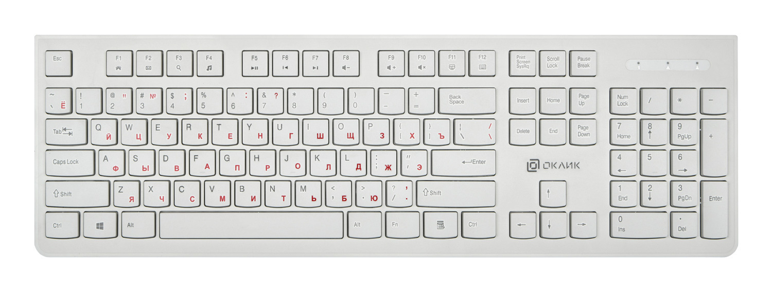 Клавиатура Oklick KB 505M 1196547, цвет белый