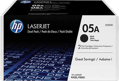 Картридж Cartridge HP для 05A LaserJet P2035/P2055, двойная упаковка CE505A HP Inc. - фото 1