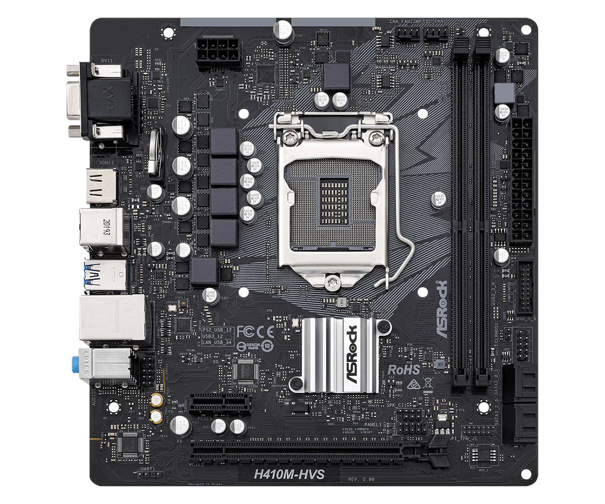 

Материнская плата ASRock LGA 1200 Intel H410 H410M-HVS R2.0