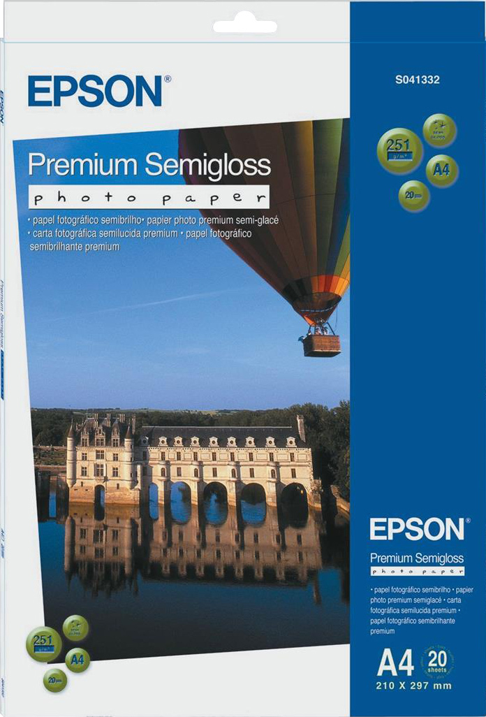  Epson Semigloss Photo Paper, C13S041332
