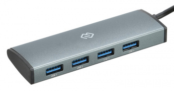 Разветвитель USB-C Digma HUB-4U3.0-UC-G 4порт. серый DIGMA - фото 1