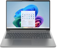 Ноутбук /  Lenovo IdeaPad Slim 5 16AHP10 16&quot;(2880x1800 OLED) / AMD Ryzen 7 8845HS(3.8Ghz) / 16384Mb / 512PCISSDGb / noDVD / Int:AMD Radeon 780M / Cam / BT / WiFi / 80WHr / war 1y / 1.76kg / luna grey / noOS + 100W, RU kbd