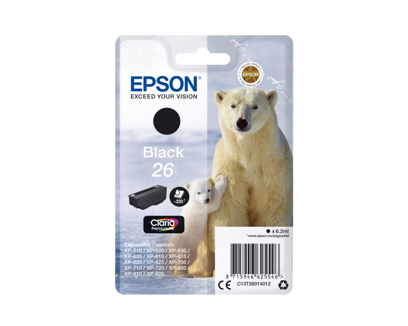 

Картридж черный Epson C13T26014012