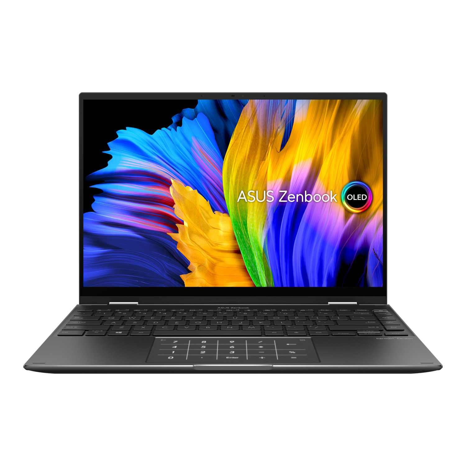 

Ноутбук Asus Zenbook 14 Flip OLED UP3404VA-KN184W Core i7 1360P 16Gb SSD1Tb Intel Iris Xe graphics 14" OLED Touch 2.8K (2880x1800) Windows 11 Home blue WiFi BT Cam Bag (90NB10E2-M008S0)