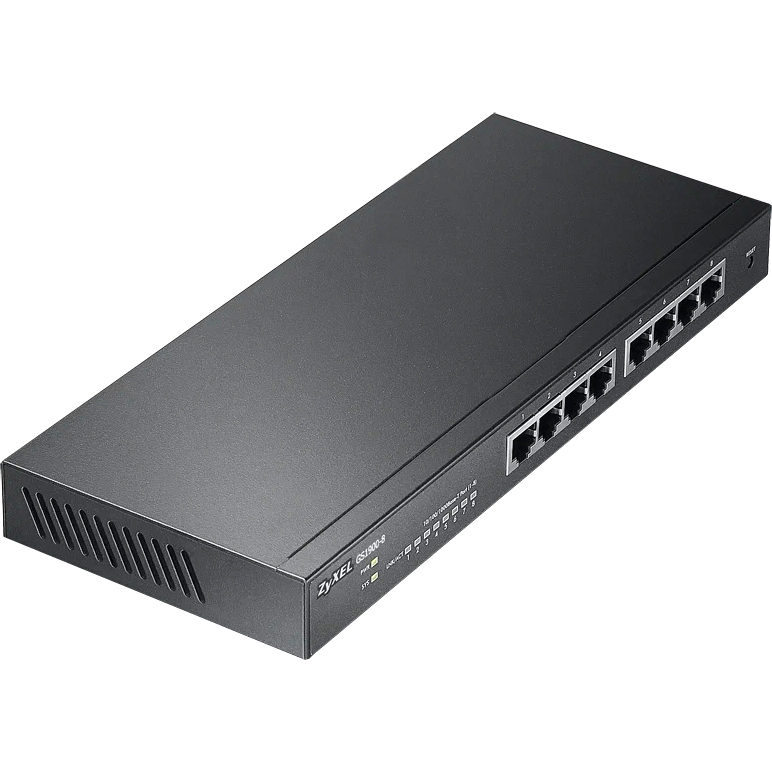 

Zyxel GS1900-8 Smart L2 switch , 8xGE, desktop, silent