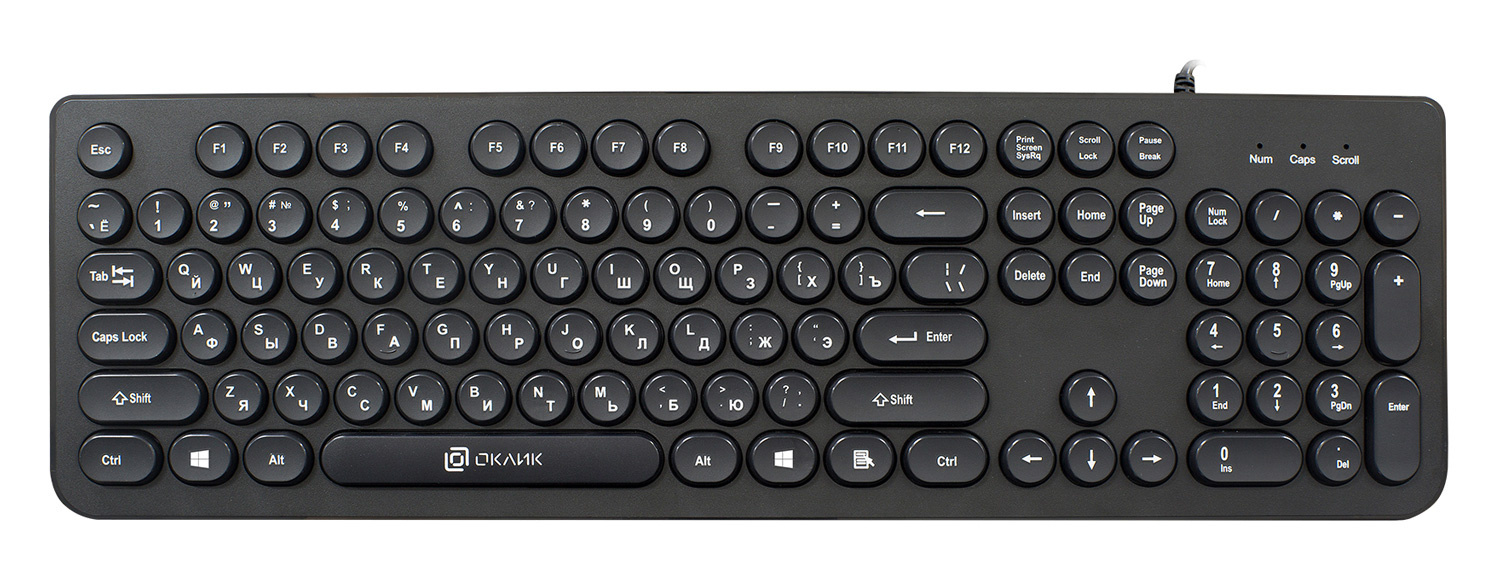 Клавиатура Oklick KB 400MR 1070512, цвет черный