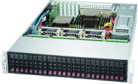 SuperMicro CSE-216BE2C-R609JBOD 2U Storage JBOD Chassis with capacity 24 x 2.5" hot-swappable HDDs bays, Dual Expander Backplane Boards support SAS3/2 HDDs with 12Gb/s throughput