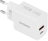 Зарядное устройство DIGMA DGW2D 20W 3A+3A (PD+QC)