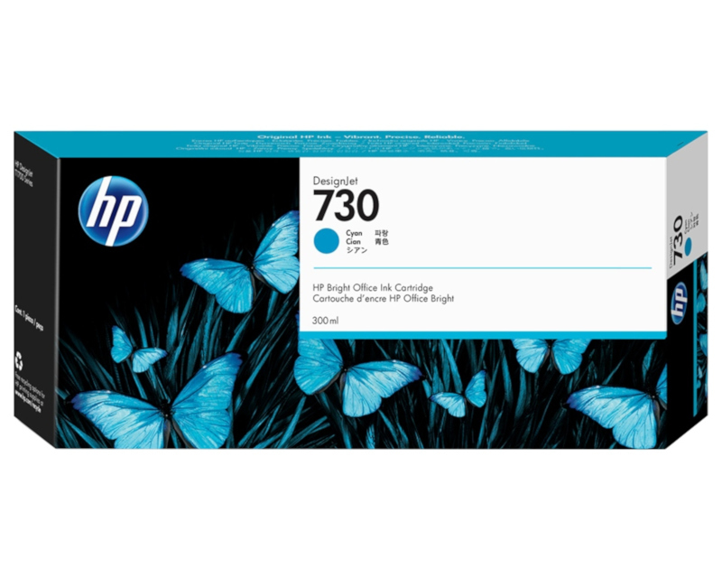 Картридж струйный HP 730 P2V68A голубой (400мл) для HP DJ T1700 HP Inc. - фото 1