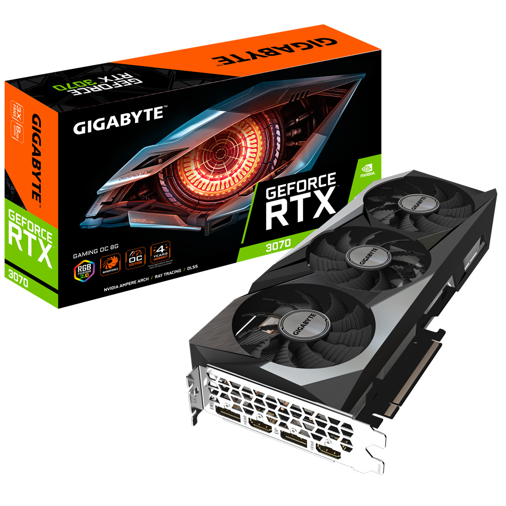 

Видеокарта Gigabyte GeForce RTX 3070 8 Б Retail (из ремонта)