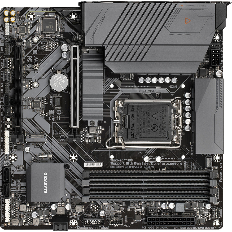 

Материнская плата Gigabyte LGA 1700 Intel B660 B660M GAMING X DDR4