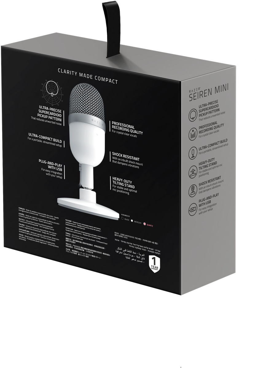 Razer Seiren Mini Mercury  Ultra-compact Condenser Microphone