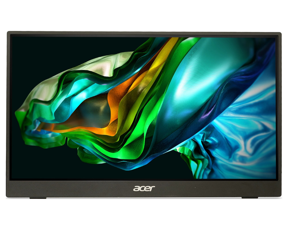 Монитор/ ACER PM161QBbmiuux 15,6'', Portable monitor, ZeroFrame, UltraThin Black, 16:9, IPS, 1920x1080, 4ms, 250cd, 60Hz, 1xMiniHDMI + 2xType-C(15W) + Audio Out, Speakers 1Wx2, sync FreeSync, HDR 10 ACER - фото 1