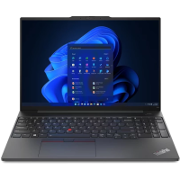 Ноутбук /  Lenovo ThinkPad E16 G1, 16&quot; (1920x1200) IPS, Ryzen 5 7530U, 16GB DDR4,512GB SSD, AMD Radeon, HD RGB Cam, RTL8852BE,FPR,3 Cell 47Whr, BKLT KB ENG, No OS, 1Y ( EN_kbd , 3pin cable
