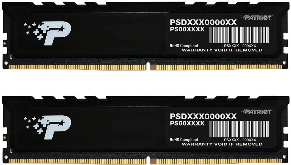 Оперативная память Patriot Signature Premium DDR5 4800МГц 2x32GB, PSP564G4800KH1 Patriot