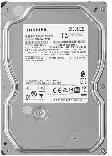Жесткий диск/ HDD Toshiba SATA3 2Tb 7200 256Mb 1 year warranty TOSHIBA - фото 1